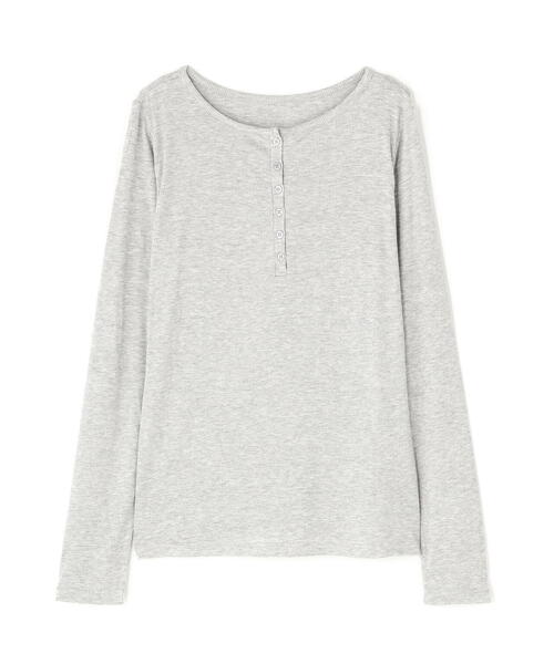 N.（N. Natural Beauty Basic）（エヌエヌナチュラルビューティーベーシック）の「ヘンリーネックカットソー（Tシャツ/カットソー・レディース・ベビーピンク/グレー/オフホワイト・ﾌﾘ-）」の15枚目の写真