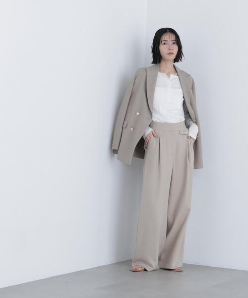 N.(N. Natural Beauty Basic)(エヌエヌナチュラルビューティーベーシック)の「ヘンリーネックカットソー(Tシャツ/カットソー・レディース・オフホワイト/グレー/ベビーピンク・フリ-)」の11枚目の写真