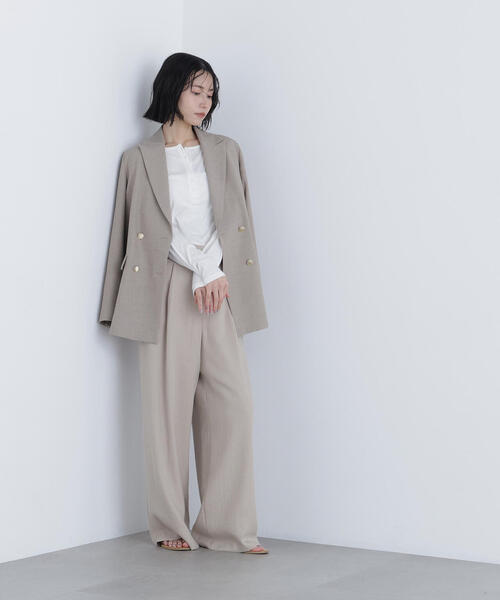 N.(N. Natural Beauty Basic)(エヌエヌナチュラルビューティーベーシック)の「ヘンリーネックカットソー(Tシャツ/カットソー・レディース・オフホワイト/グレー/ベビーピンク・フリ-)」の15枚目の写真