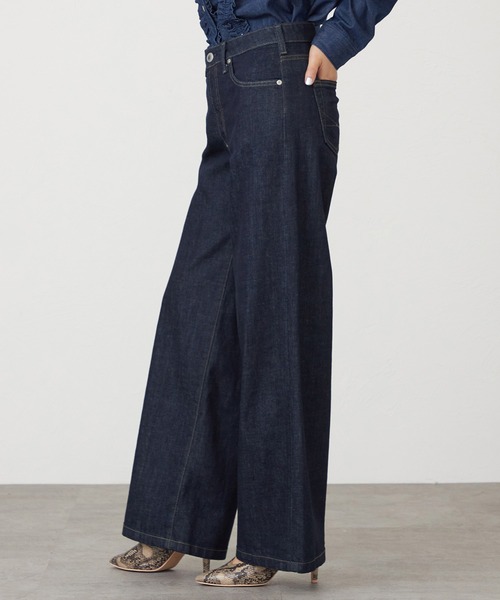 SOMETHING（サムシング）の「SOMETHING LISA NOUVEAU WIDE/ワイドデニムパンツ（デニムパンツ・レディース・インディゴブルー/ダークインディゴブルー/ライトインディゴブルー/ホワイト・X-SMALL/SMALL/MEDIUM/LARGE）」の6枚目の写真