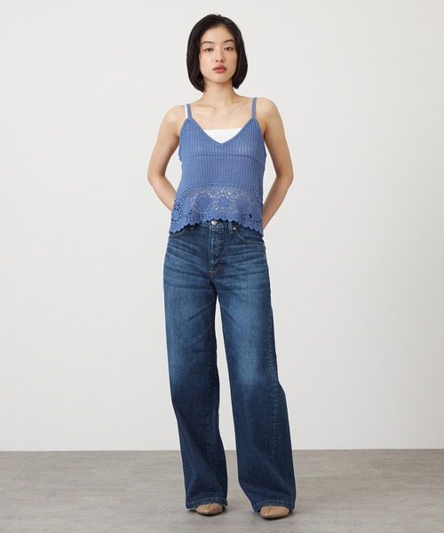 SOMETHING（サムシング）の「SOMETHING LISA NOUVEAU WIDE/ワイドデニムパンツ（デニムパンツ・レディース・インディゴブルー/ダークインディゴブルー/ライトインディゴブルー/ホワイト・X-SMALL/SMALL/MEDIUM/LARGE）」の21枚目の写真
