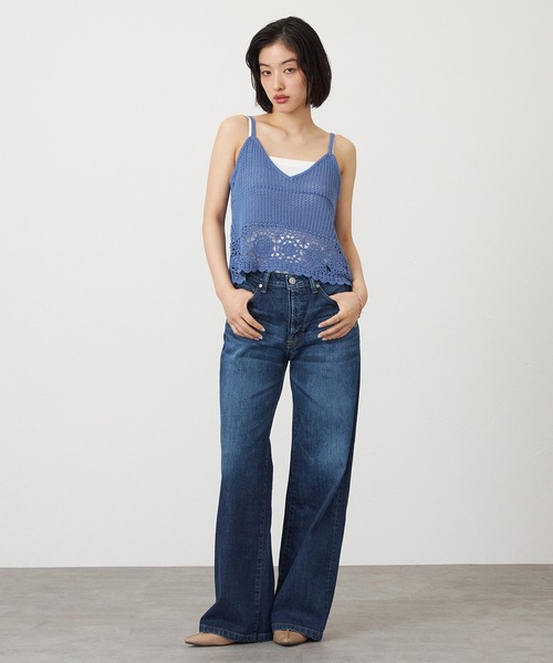 SOMETHING（サムシング）の「SOMETHING LISA NOUVEAU WIDE/ワイドデニムパンツ（デニムパンツ・レディース・インディゴブルー/ダークインディゴブルー/ライトインディゴブルー/ホワイト・X-SMALL/SMALL/MEDIUM/LARGE）」の22枚目の写真