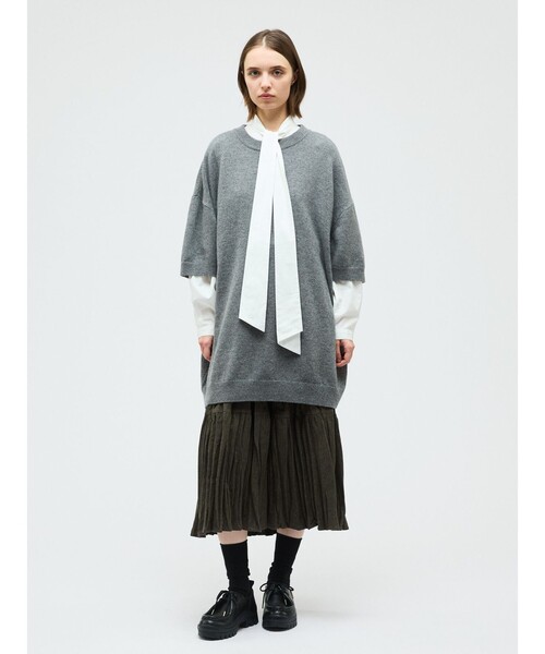 mizuiroind（ミズイロインド）の「mizuiro ind ウールブレンドティアードワッシャースカート（スカート・レディース・ブラウン/ライトグレー/ブラック・FREE）」の15枚目の写真