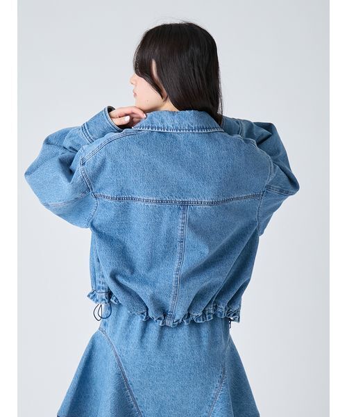 LILY BROWN（リリーブラウン）の「バルーンジップブルゾン（ブルゾン・レディース・ブラック/ボルドー/ブルー・F）」の11枚目の写真