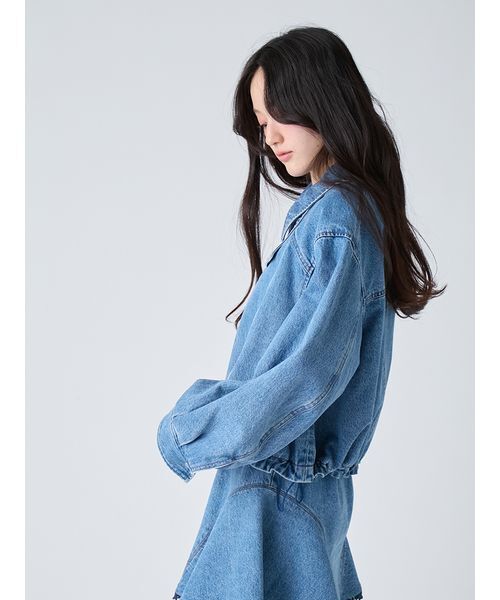 LILY BROWN（リリーブラウン）の「バルーンジップブルゾン（ブルゾン・レディース・ブラック/ボルドー/ブルー・F）」の12枚目の写真