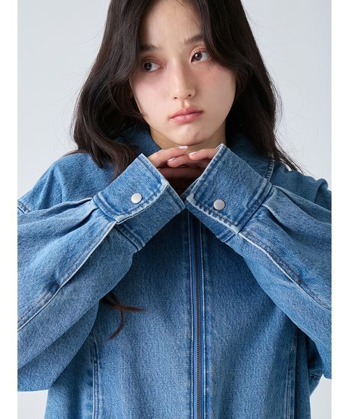 LILY BROWN（リリーブラウン）の「バルーンジップブルゾン（ブルゾン・レディース・ブラック/ボルドー/ブルー・F）」の14枚目の写真