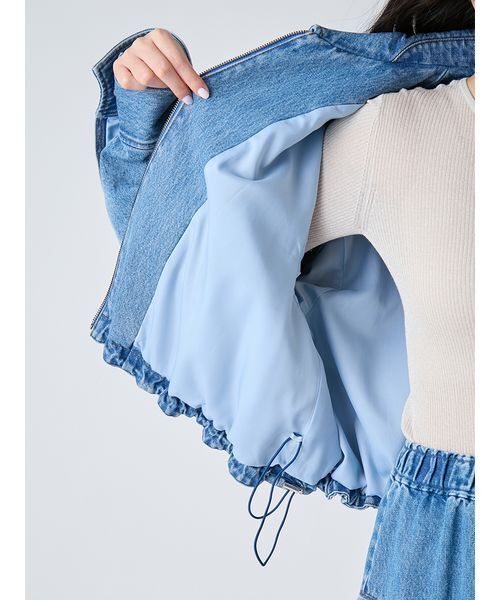 LILY BROWN（リリーブラウン）の「バルーンジップブルゾン（ブルゾン・レディース・ブラック/ボルドー/ブルー・F）」の18枚目の写真