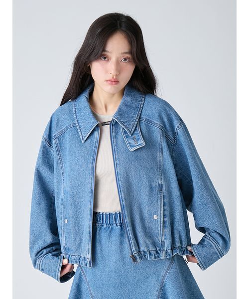 LILY BROWN（リリーブラウン）の「バルーンジップブルゾン（ブルゾン・レディース・ブラック/ボルドー/ブルー・F）」の21枚目の写真