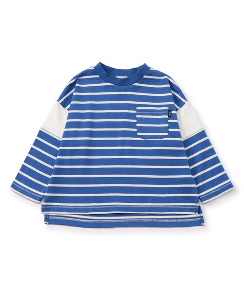 F.O.KIDS(エフオーキッズ)の「ボーダーTシャツ(Tシャツ/カットソー・キッズ・ブラック/ブルー/ベージュ/レッド/レインボー・110/100/90/80/160/150/140/130/120)」の4枚目の写真