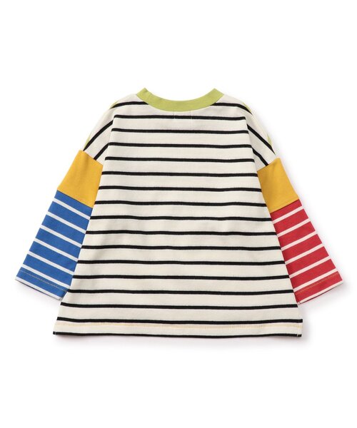 F.O.KIDS(エフオーキッズ)の「ボーダーTシャツ(Tシャツ/カットソー・キッズ・ブラック/ブルー/ベージュ/レッド/レインボー・110/100/90/80/160/150/140/130/120)」の10枚目の写真