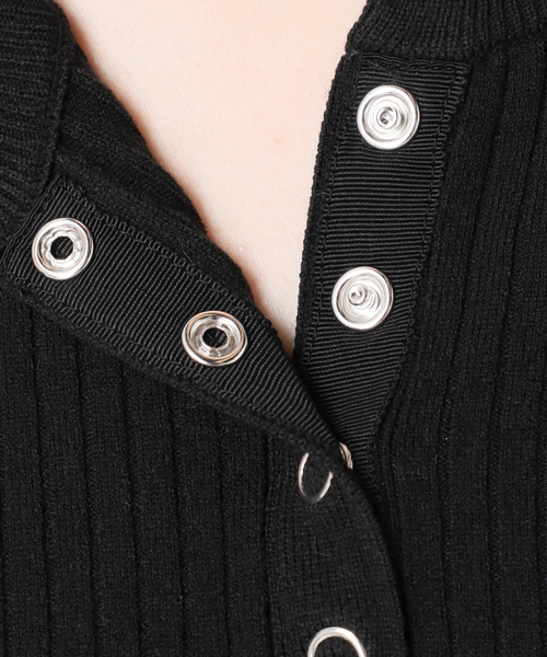 WEB限定追加》【MULTI FUNC+】ヘンリーネックニットワンピース