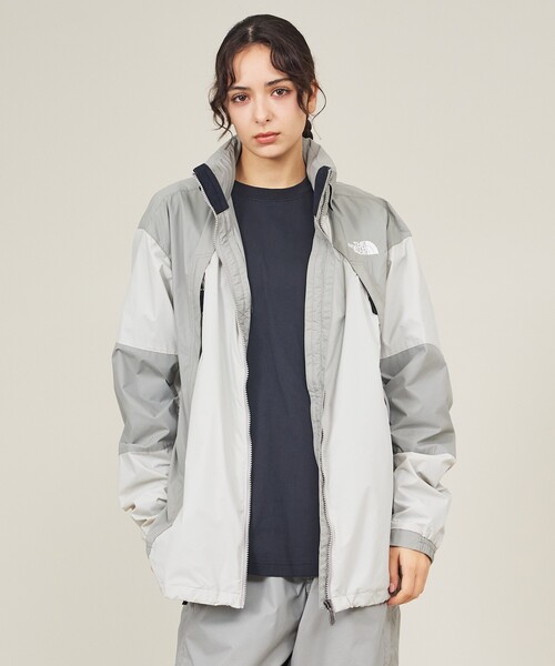 On ウィンドジャケット レディース XS グレー/ホワイト THE NORTH FACE / ザ・ノース・フェイス】 CHIMNEY WIND JACKET