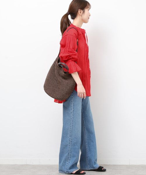 JOURNAL STANDARD relume（ジャーナルスタンダード　レリューム）の「コットンボイルクリンクルタックフリルプルオーバー（シャツ/ブラウス・レディース・ホワイト/レッド/ブラック/イエロー系その他・FREE）」の22枚目の写真