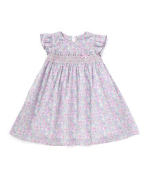 Tartine et Chocolat（タルティーヌエショコラ）の「【日本製】【お揃い】リバティ(leontyne dream)プリントタナローン花柄スモッキングワンピース(90~140cm)（ワンピース）」