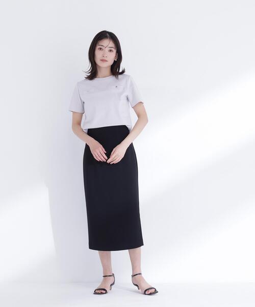 NATURAL BEAUTY BASIC(ナチュラルビューティーベーシック)の「<接触冷感>◇ベーシックTシャツ フェイクポケット付き(Tシャツ/カットソー・レディース・オフホワイト/グレー/ブラック・FREE)」の19枚目の写真