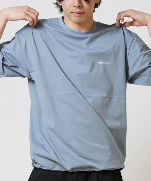 ムラサキスポーツ(ムラサキスポーツ)の「【ムラサキスポーツ限定】DEAR LAUREL/ディアローレル 半袖 Tシャツ ロゴ ワンポイント 軽量 速乾 D26S-2106(Tシャツ/カットソー・メンズ・サックスブルー/ブラック/チャコールグレー・L/M/XL)」の3枚目の写真