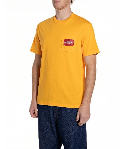 REPLAY(リプレイ)の「ベーシックジャージーレトロプリント ポケTシャツ(Tシャツ/カットソー・メンズ・イエロー/ホワイト/ダークネイビー・LARGE/MEDIUM/X-LARGE/SMALL)」の2枚目の写真