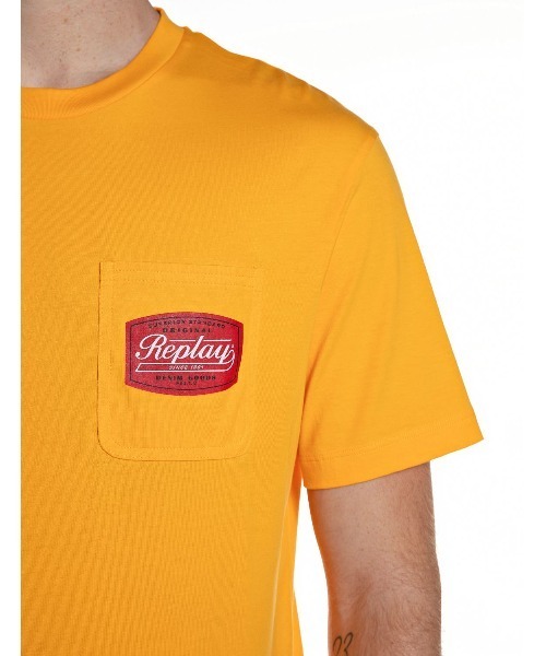 REPLAY(リプレイ)の「ベーシックジャージーレトロプリント ポケTシャツ(Tシャツ/カットソー・メンズ・イエロー/ホワイト/ダークネイビー・LARGE/MEDIUM/X-LARGE/SMALL)」の7枚目の写真