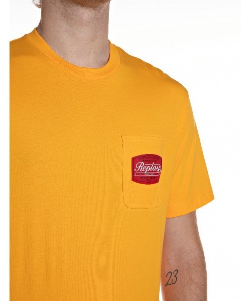 REPLAY(リプレイ)の「ベーシックジャージーレトロプリント ポケTシャツ(Tシャツ/カットソー・メンズ・イエロー/ホワイト/ダークネイビー・LARGE/MEDIUM/X-LARGE/SMALL)」の6枚目の写真