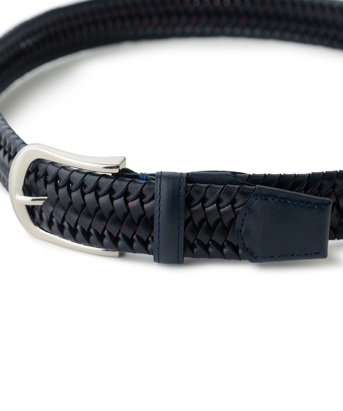 MEN'S BIGI（メンズビギ）の「【DOMODOSSOLA/ドモドッソラ】レザーメッシュプレーンベルト（ベルト・メンズ・ブラック/ブラウン/ネイビー・03/02）」の4枚目の写真