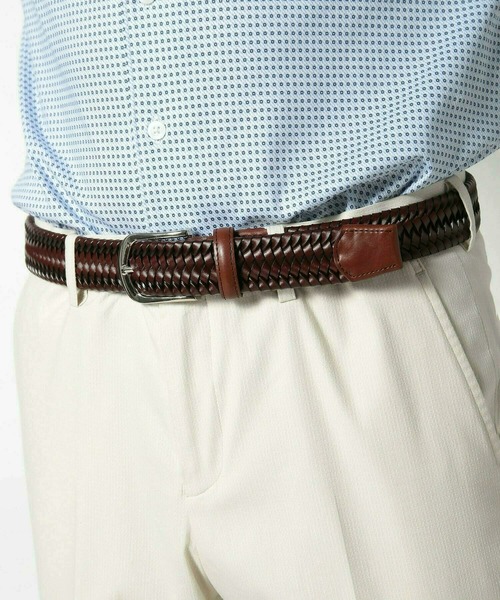 MEN'S BIGI（メンズビギ）の「【DOMODOSSOLA/ドモドッソラ】レザーメッシュプレーンベルト（ベルト・メンズ・ブラック/ブラウン/ネイビー・03/02）」の7枚目の写真