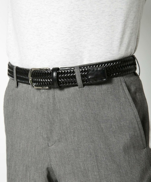 MEN'S BIGI（メンズビギ）の「【DOMODOSSOLA/ドモドッソラ】レザーメッシュプレーンベルト（ベルト・メンズ・ブラック/ブラウン/ネイビー・03/02）」の9枚目の写真