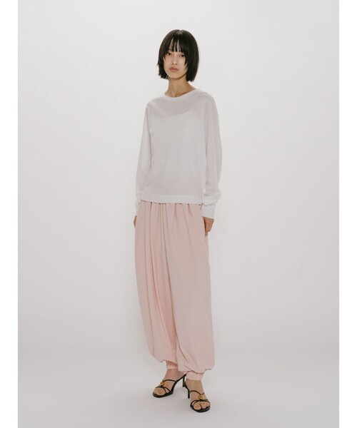 MIDIUMISOLID(ミディウミソリッド)の「MIDIUMISOLID for Ladies バルーンイージーパンツ(その他パンツ・レディース・ピンク/ブラック・FREE)」の1枚目の写真