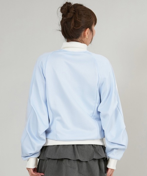 adidas（アディダス）の「adidas/アディダス Ｗ ＳＴＡＤＩＵＭ Ｃ トラックトップ L6722（スウェット・レディース・オフホワイト/スカイブルー/ホワイト×ブラック・L/M）」の14枚目の写真