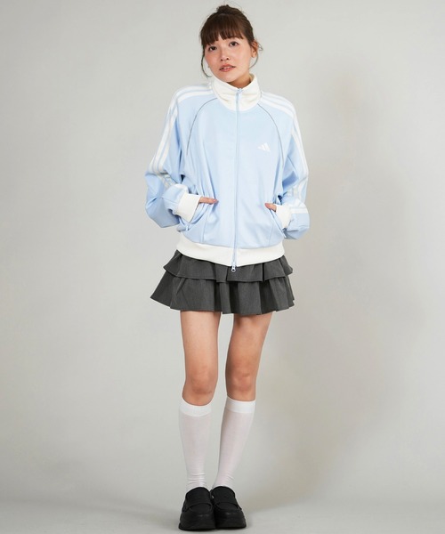 adidas（アディダス）の「adidas/アディダス Ｗ ＳＴＡＤＩＵＭ Ｃ トラックトップ L6722（スウェット・レディース・オフホワイト/スカイブルー/ホワイト×ブラック・L/M）」の15枚目の写真