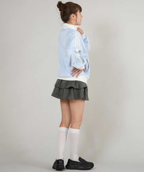 adidas（アディダス）の「adidas/アディダス Ｗ ＳＴＡＤＩＵＭ Ｃ トラックトップ L6722（スウェット・レディース・オフホワイト/スカイブルー/ホワイト×ブラック・L/M）」の18枚目の写真