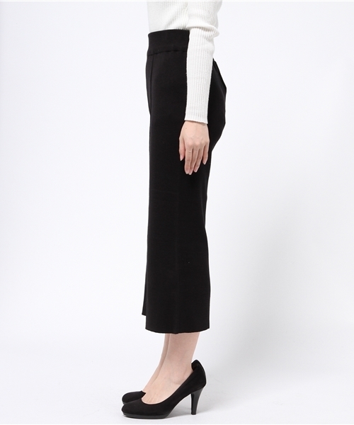 OUTLET（アウトレット）の「【WHO'S WHO gallery】AMニットワイドPT（その他パンツ・レディース・ブラック/グレー/ベージュ/ネイビー・FREE）」の6枚目の写真