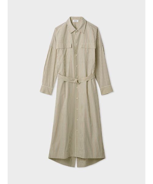 MIESROHE(ミースロエ)の「【洗える】オープンバックシャツワンピース(ワンピース・レディース・イエロー/ホワイト/ブルー・1/0)」の3枚目の写真