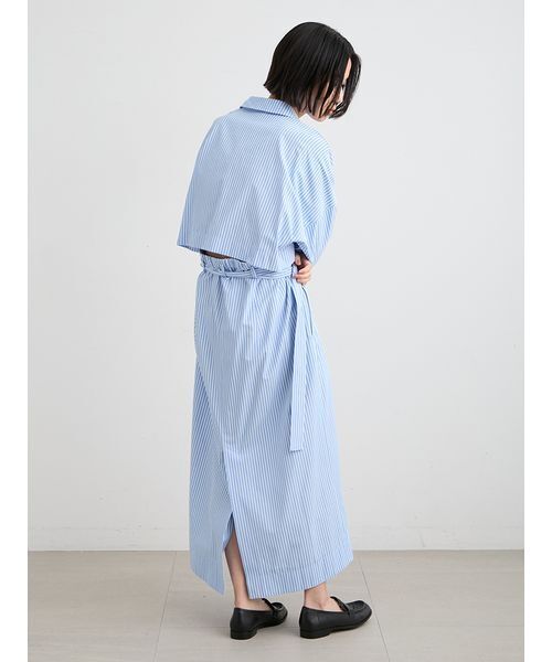 MIESROHE(ミースロエ)の「【洗える】オープンバックシャツワンピース(ワンピース・レディース・イエロー/ホワイト/ブルー・1/0)」の11枚目の写真