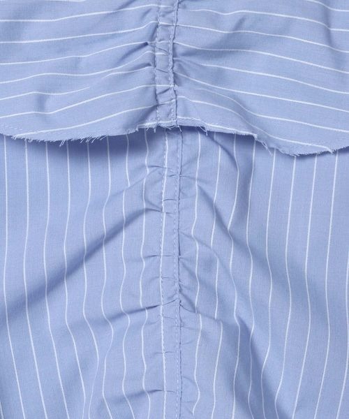 JEANASIS（ジーナシス）の「シャーリングギャザーブラウス/650631（シャツ/ブラウス・レディース・ブルー系その他/ブラック/ホワイト・FREE）」の14枚目の写真