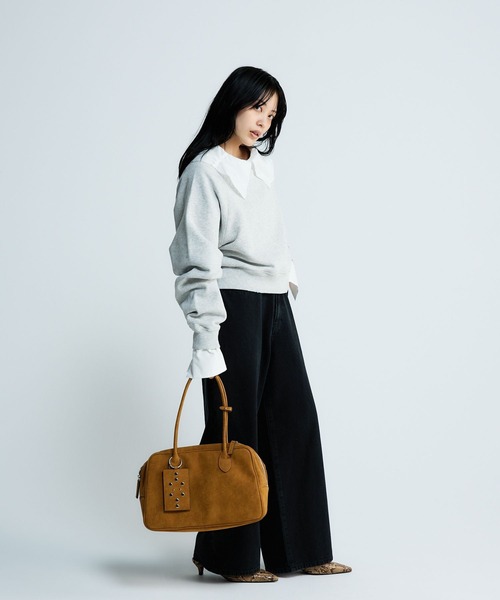 JEANASIS（ジーナシス）の「シャーリングギャザーブラウス/650631（シャツ/ブラウス・レディース・ブルー系その他/ブラック/ホワイト・FREE）」の17枚目の写真