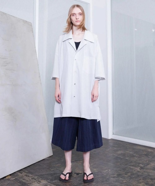 VOAAOV（ヴォアーブ）の「【VOAAOV】 XXXXL SHIRT Short Sleeve Open Collar（シャツ/ブラウス・メンズ・ストライプ/チェック/サックスブルー/チャコールグレー・FREE）」の10枚目の写真