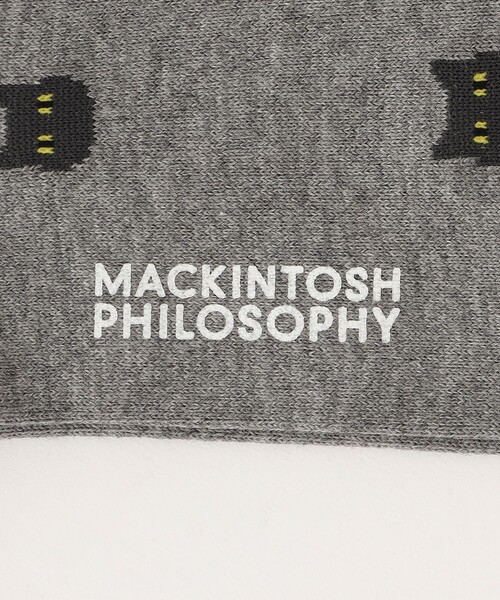 MACKINTOSH PHILOSOPHY（ﾏｯｷﾝﾄｯｼｭ ﾌｨﾛｿﾌｨｰ）の「キャット カジュアルソックス（ソックス/靴下・メンズ・グレー系その他/イエロー系その他3/ダークネイビー・FREE）」の7枚目の写真