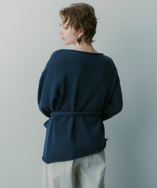 SERENO(セレーノ)の「ベルト付きオーバーサイズニット(ニット/セーター・レディース・ロイヤルブルー/ライトグレー/ホワイト/トップグレー・ONESIZE)」の9枚目の写真