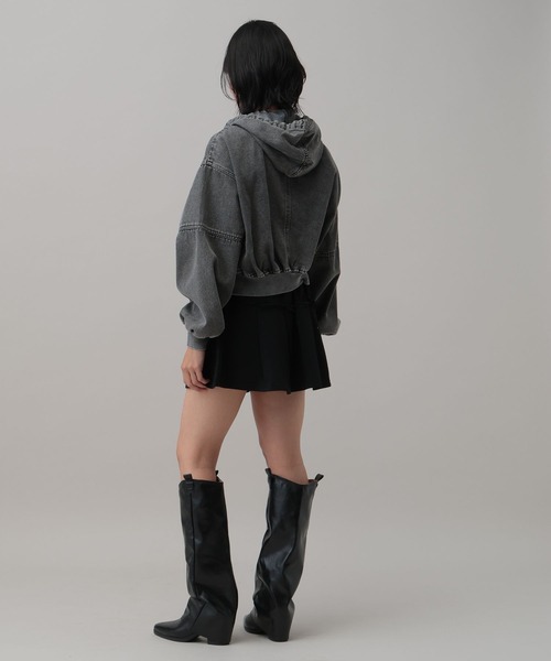 3.3 Field Trip (3.3フィールドトリップ)の「3.3 Field Trip/フードダブルジップデニムブルゾン(ブルゾン・レディース・ブルー/ブラック/ネイビー・FREE)」の11枚目の写真