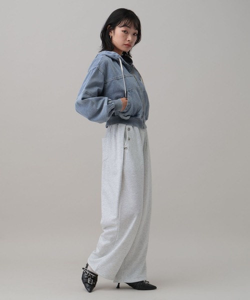 3.3 Field Trip (3.3フィールドトリップ)の「3.3 Field Trip/フードダブルジップデニムブルゾン(ブルゾン・レディース・ブルー/ブラック/ネイビー・FREE)」の16枚目の写真