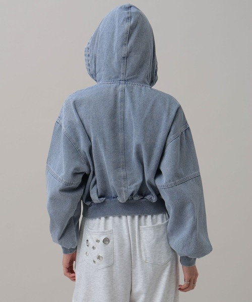 3.3 Field Trip (3.3フィールドトリップ)の「3.3 Field Trip/フードダブルジップデニムブルゾン(ブルゾン・レディース・ブルー/ブラック/ネイビー・FREE)」の20枚目の写真