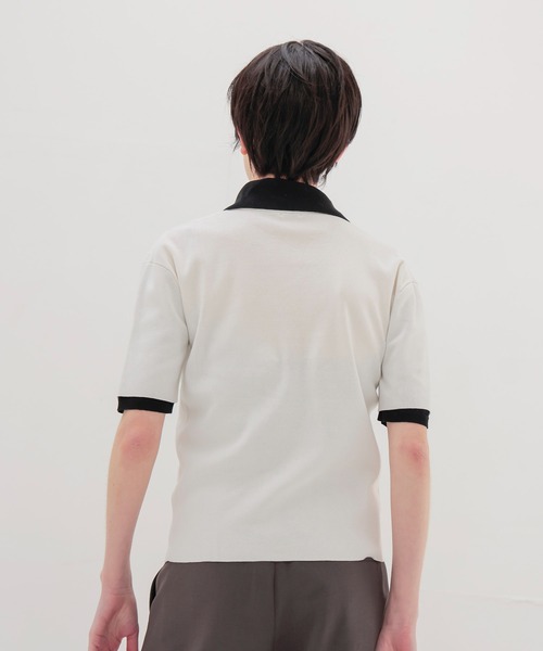 DRESSLAVE（ドレスレイブ）の「bicolor skipper pullover(バイカラースキッパープルオーバー)（ニット/セーター・レディース・ネイビー/ホワイト・38）」の15枚目の写真