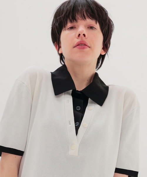 DRESSLAVE（ドレスレイブ）の「bicolor skipper pullover(バイカラースキッパープルオーバー)（ニット/セーター・レディース・ネイビー/ホワイト・38）」の16枚目の写真
