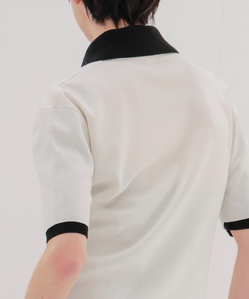 DRESSLAVE（ドレスレイブ）の「bicolor skipper pullover(バイカラースキッパープルオーバー)（ニット/セーター・レディース・ネイビー/ホワイト・38）」の4枚目の写真