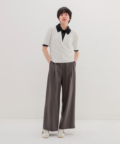 DRESSLAVE（ドレスレイブ）の「bicolor skipper pullover(バイカラースキッパープルオーバー)（ニット/セーター・レディース・ネイビー/ホワイト・38）」の5枚目の写真