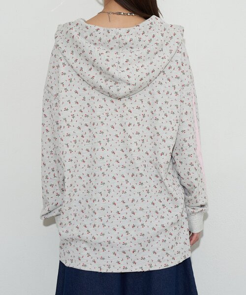 RePRODUCTION LABEL（リプロダクションレーベル）の「【RePRODUCTION LABEL / リプロダクションレーベル】スキッパーフェードフラワーサーマル（Tシャツ/カットソー・レディース・ネイビー/グレー・FREE）」の13枚目の写真