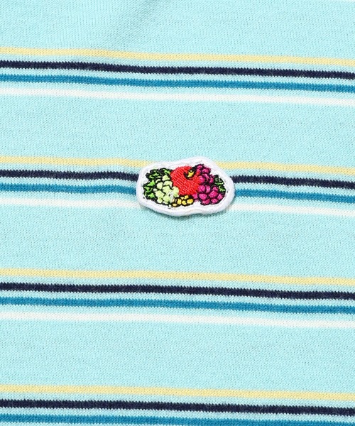 FRUIT OF THE LOOM(フルーツオブザルーム)の「【FRUIT OF THE LOOM】ピーチ起毛天竺ボーダーTシャツ2 / フルーツオブザルーム マルチボーダー 半袖Tシャツ(Tシャツ/カットソー・メンズ・サックスブルー/オレンジ/ブラウン・S/M/L)」の6枚目の写真