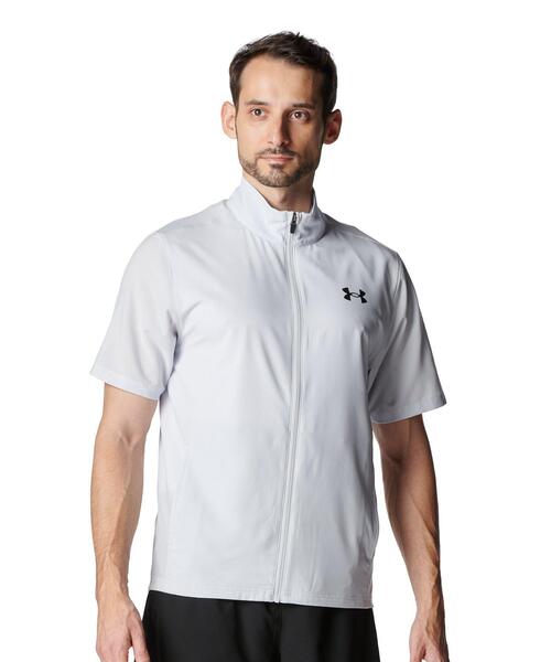 UNDER ARMOUR(アンダーアーマー)の「UAフレッシュウーブン フルジップ ショートスリーブ Tシャツ(トレーニング/メンズ)(その他アウター・メンズ・グレー・3XL/XL/L/M/2XL)」の1枚目の写真