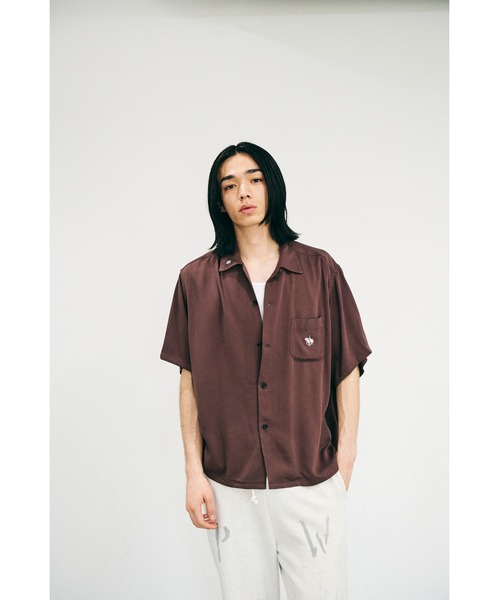 2AM(ツーエイエム)の「TOWNCRAFT タウンクラフト / 50S EMB SS SHIRT(シャツ/ブラウス・メンズ・ブラウン/ブラック・SMALL/MEDIUM/LARGE)」の4枚目の写真
