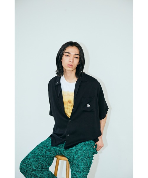 2AM(ツーエイエム)の「TOWNCRAFT タウンクラフト / 50S EMB SS SHIRT(シャツ/ブラウス・メンズ・ブラウン/ブラック・SMALL/MEDIUM/LARGE)」の14枚目の写真
